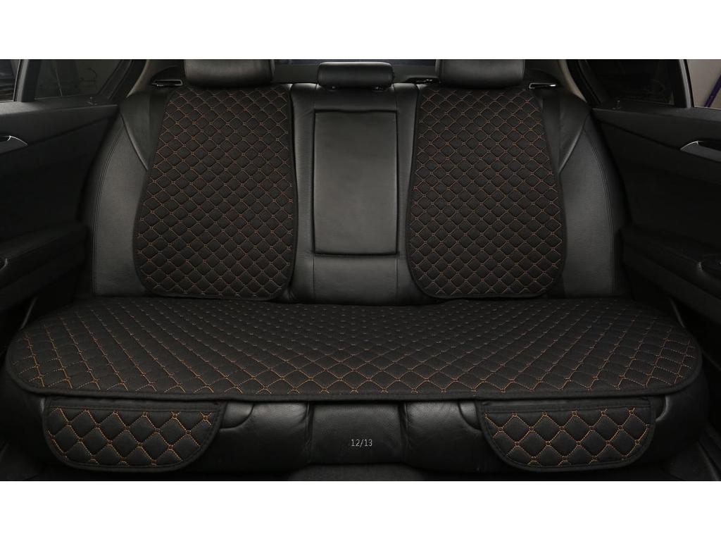 Linen Car Seat Cushion & Backrest Set - Universal, Anti-Slip, Comfortable for All Seasons