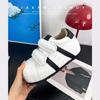 Retro bequeme flache Damen Herbst neue vielseitige höhenerhöhende weiße Schuhe Shell Head Freizeitschuhe