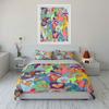 Colorful Cartoon Bird Illustration Printed Duvet Cover Set1 Duvet Cover+2 Pillowcasemulti Size Bedroom Bedding Decor