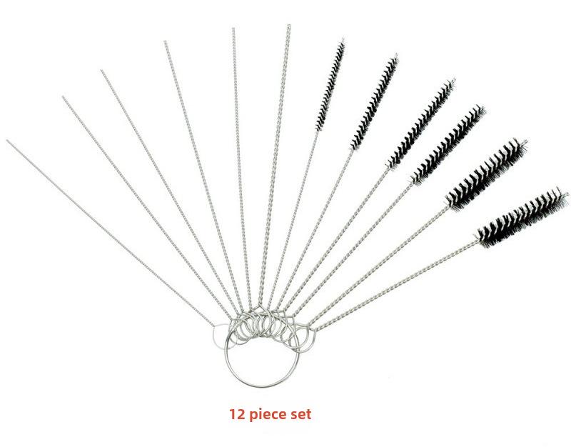 15-Piece Carburetor & Spray Gun Cleaning Set: Stainless Needles & Nylon Brushes