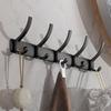 Chic Wall-Mounted Coat Hook - Rustproof Aluminum, 3/4/5/6/7/8 Hooks for Bedroom Clothes & Hats, Easy Organization & Stylish Room Decor