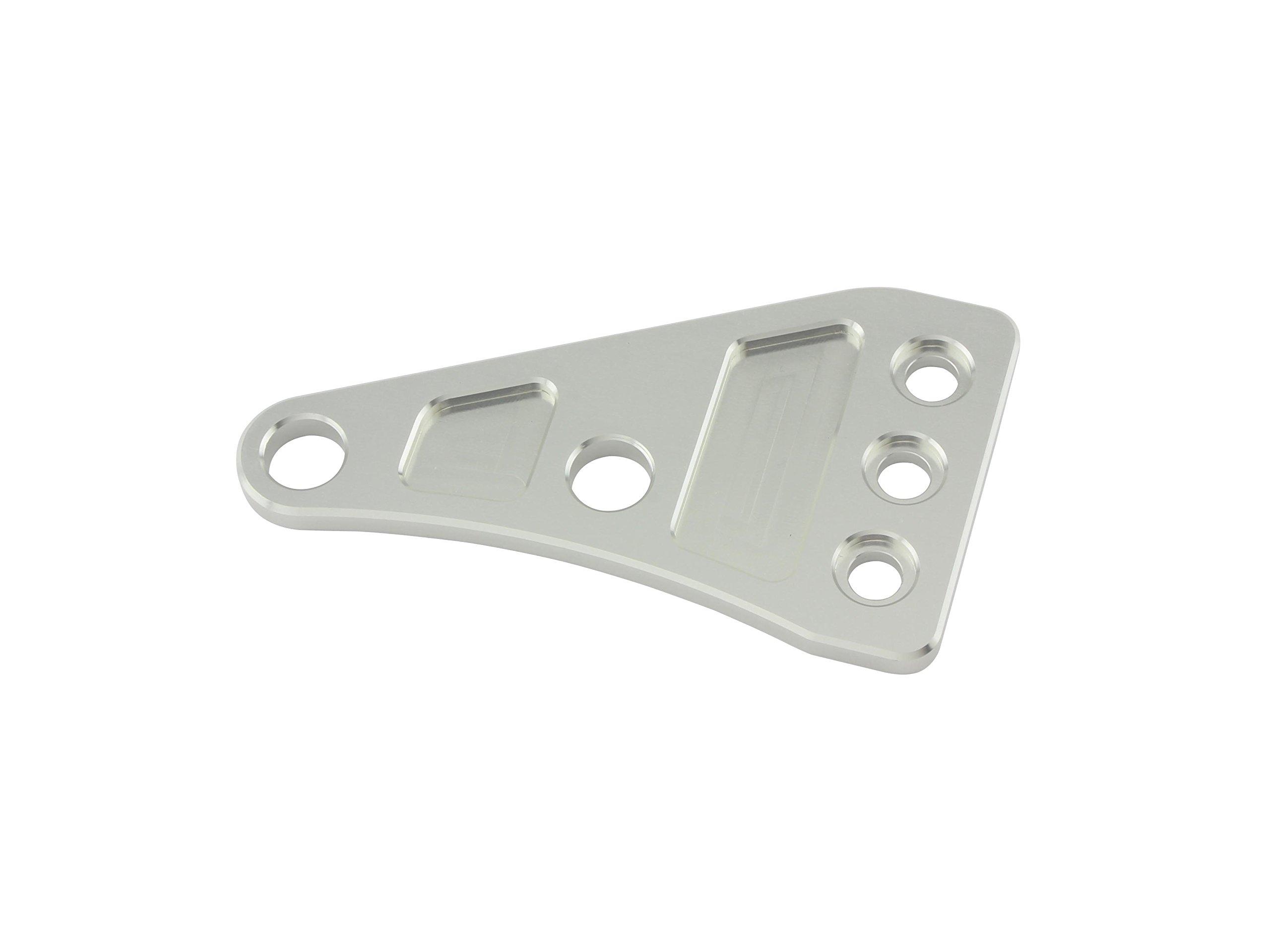 

POSH FAITH Motorcycle Headlight Stay Plate, Standard, Left, Silver, 990010-L3