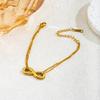 Fashionable Light Luxury Fade-Resistant Women's Titanium Steel Clavicle Chain Necklace In Gold