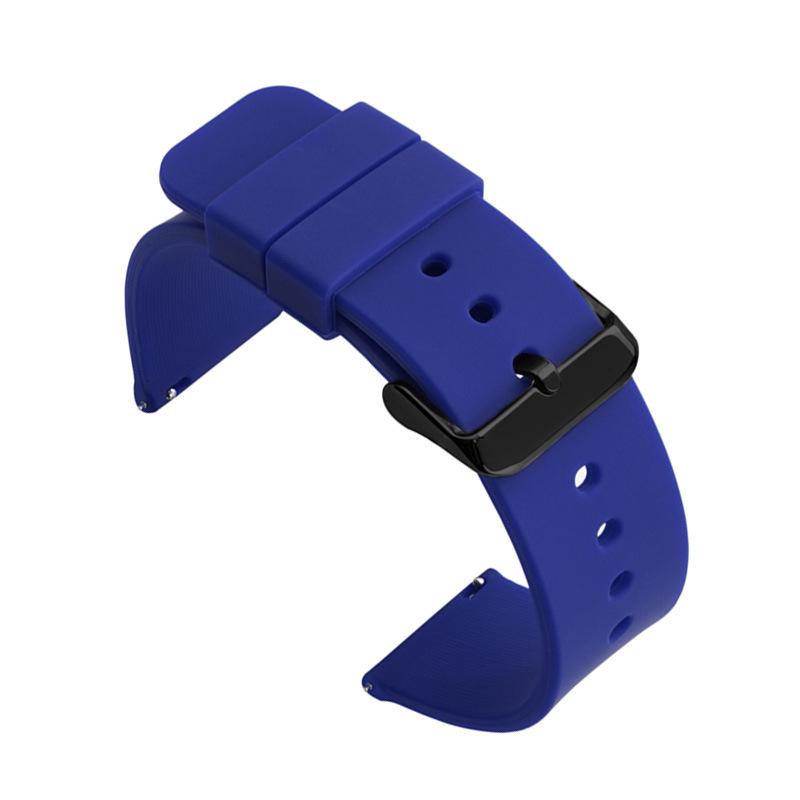 14mm 16mm 18mm 19mm 20mm 21mm 22mm 24mm Liberación Rápida Correa de Reloj de Silicona Suave Pulsera de Goma Impermeable de Repuesto
