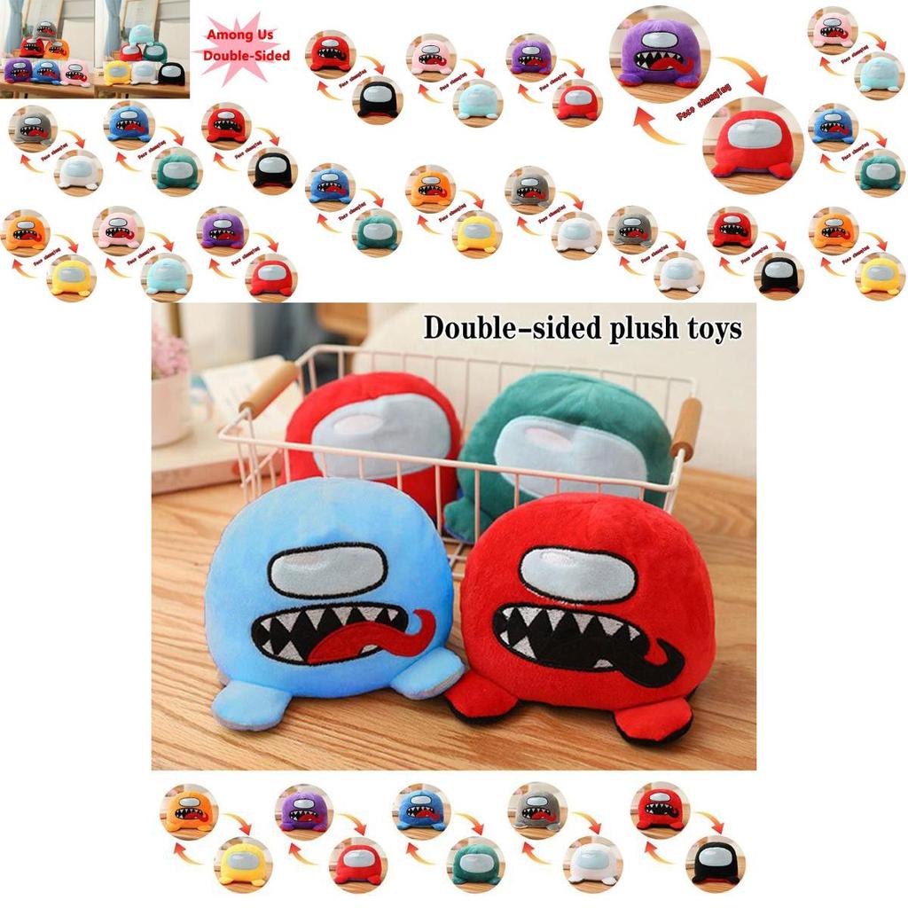 Side Double Reversible Among Us Stuffed Toy Kids Kawaii Animal Cute Plush Doll