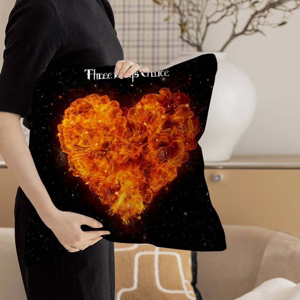 Band Hardrock T-Three Days Grace Lucky Dragon Pillow Cover Sofa Cushion Cover Home Room Decoration Children Gift