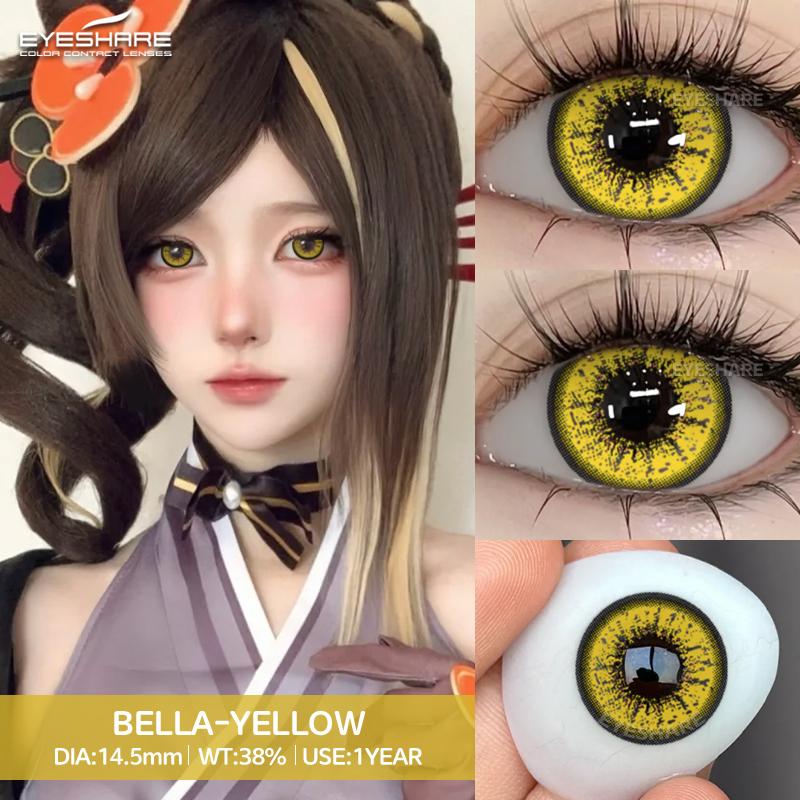 Eyeshare Farbige Kontaktlinsen, Anime-Augen, verschiedene Stile, Cosplay-Charakter-Make-up-Kontaktlinsen, Halloween-Trickster-Cosplay-Brillenlinsen, 1 Paar
