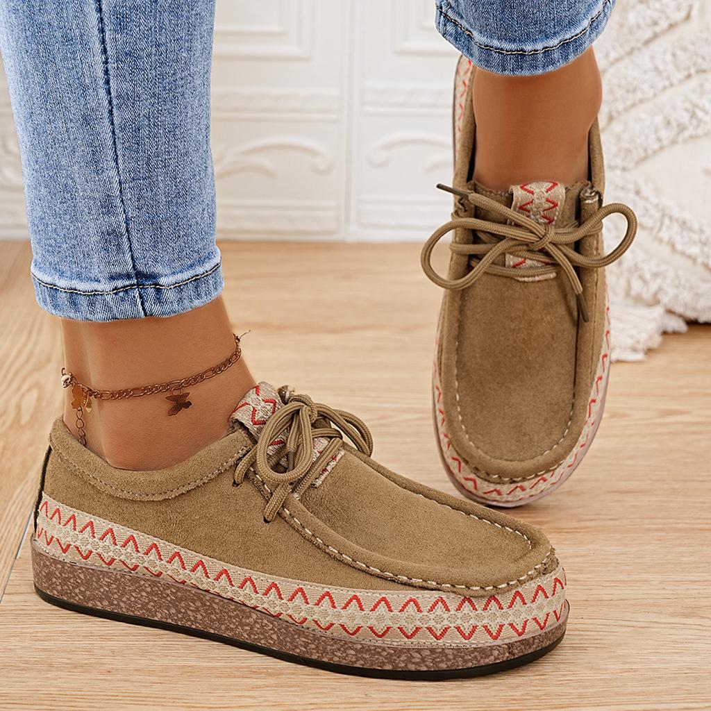 Women's Wide Width Platform Loafers, Old Money Style Minimalist Flats, Vintage Classic Casual Shoes for Women