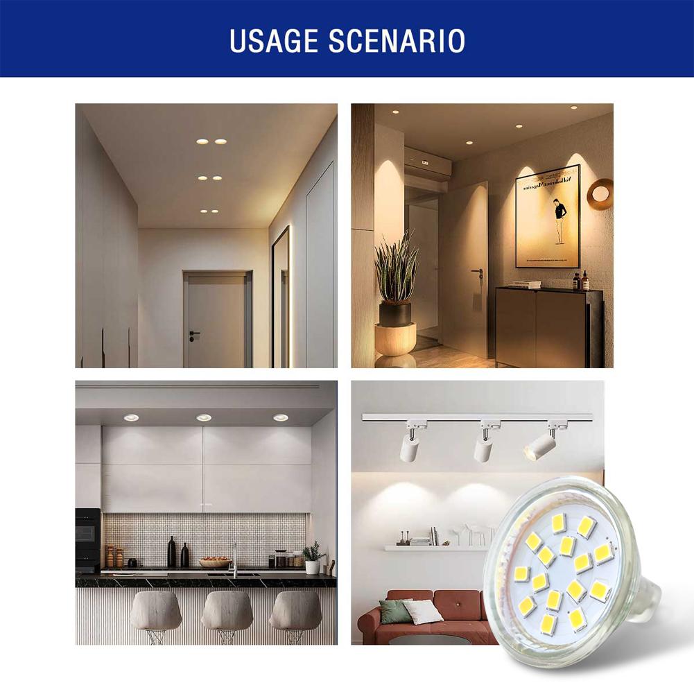 10pz Lampadine LED MR11 GU4 AC 12V 3W Senza Sfarfallio SMD2835 120° Mini Faretti per Soggiorno Esposizione Sostituzione Alogene