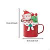 2.3 X 4.3 Inch Soft Ceramic Christmas Coffee Cup Hanging Ornament for Table And Fireplace