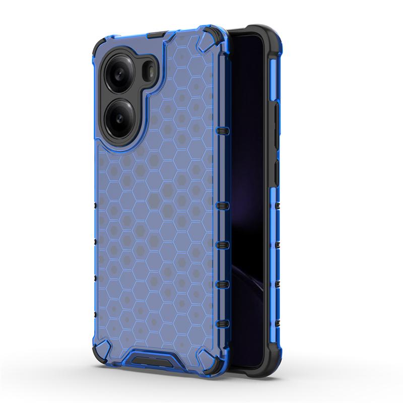 Shockproof Transparent Case For Xiaomi Poco X7 Pro Honeycomb Armor Full Back Case For Poco X7 Pro Case Cover For Poco X7 Pro 5G