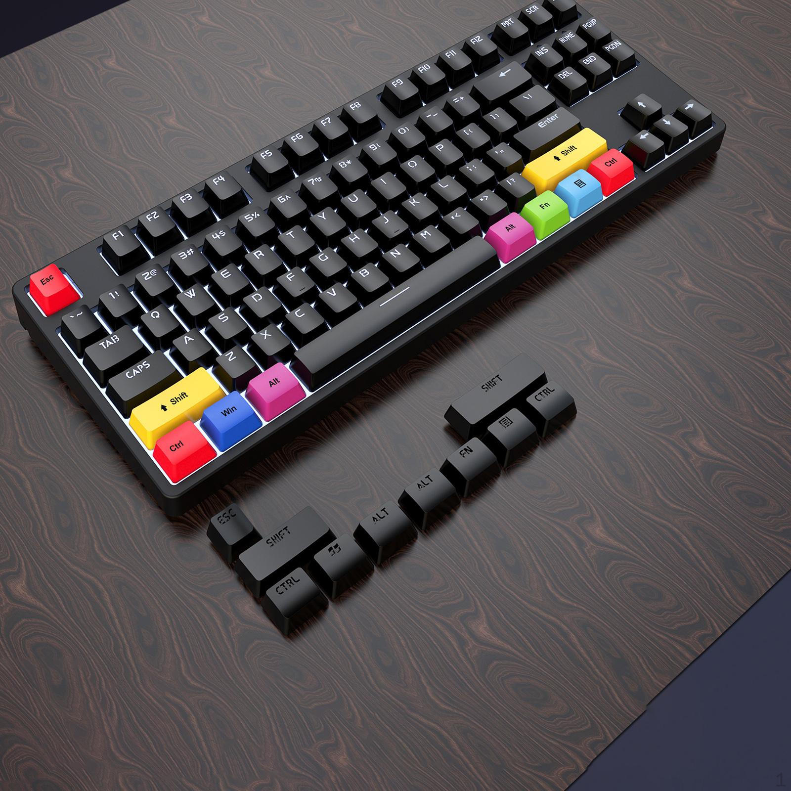 

Gaming Keyboard with Red Switches - 87 Keys for PC Gamers чорний
