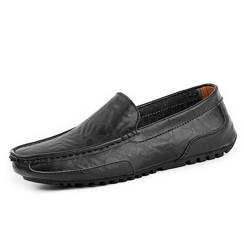 

Модные свадебные вечерние мужские туфли Breath Lazy Loafers Moccasins Универсальная мужская кожаная обувь для отдыха на открытом воздухе Slip on Office Man Lazy Shoes 46 чёрный