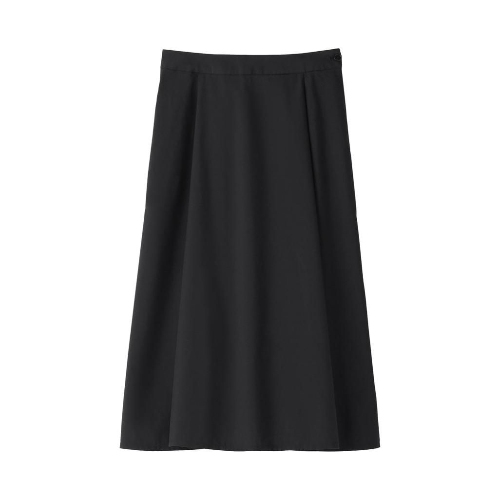 MUJI Women's Quick-Drying Broad Flare Skirt, Black, Size M, BE1VAA5S