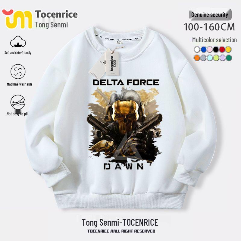 Delta Action Boys Crewneck Sweatshirt & Sweatpants Set - Flower Rose Design, Autumn/Winter Style, Rat Merchandise.