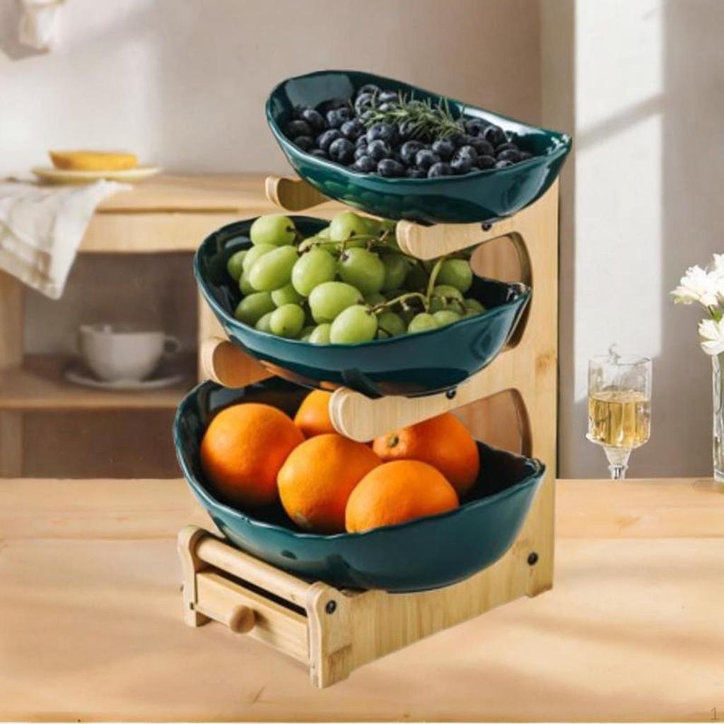 3 Tier Serving Tray Set Server Tiered Stand Display Dishes for Appetizer