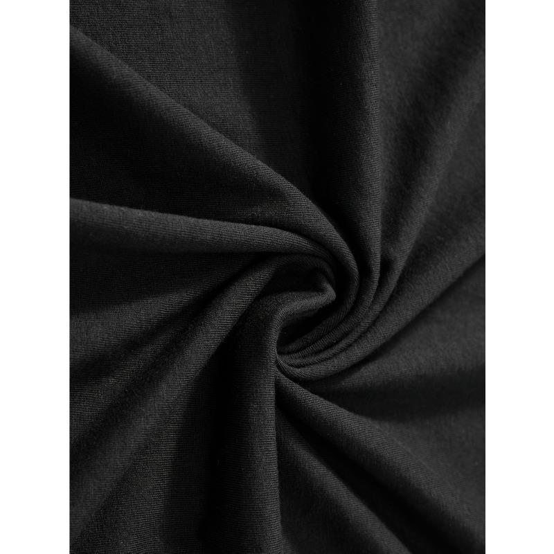 Men'S Black T-Shirt Featuring a Geometric Goat Print, Made from Breathable. This Regular Fit, Short-Sleeved, Round Neck Casual Top Is Machine Washable