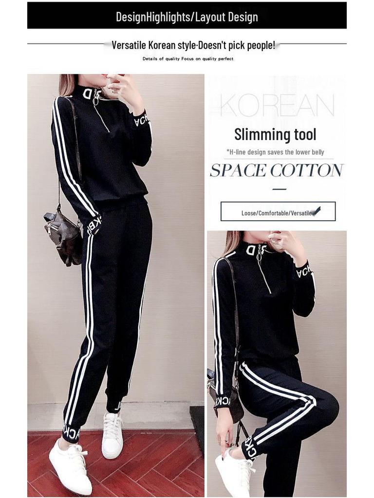 Women's Trendy Hoodie Running Set - Autumn/Winter 2025 Fashionable Two-Piece