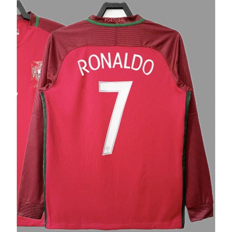 Vintage Jerseys, Soccer Uniforms, AC Ronaldo, Ronaldinho, Zidane, Long-sleeved Sportswear, National Team Uniforms