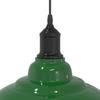 Adjustable Height Pendant Lamp E27 Green Glossy Ø 31 Cm Metal