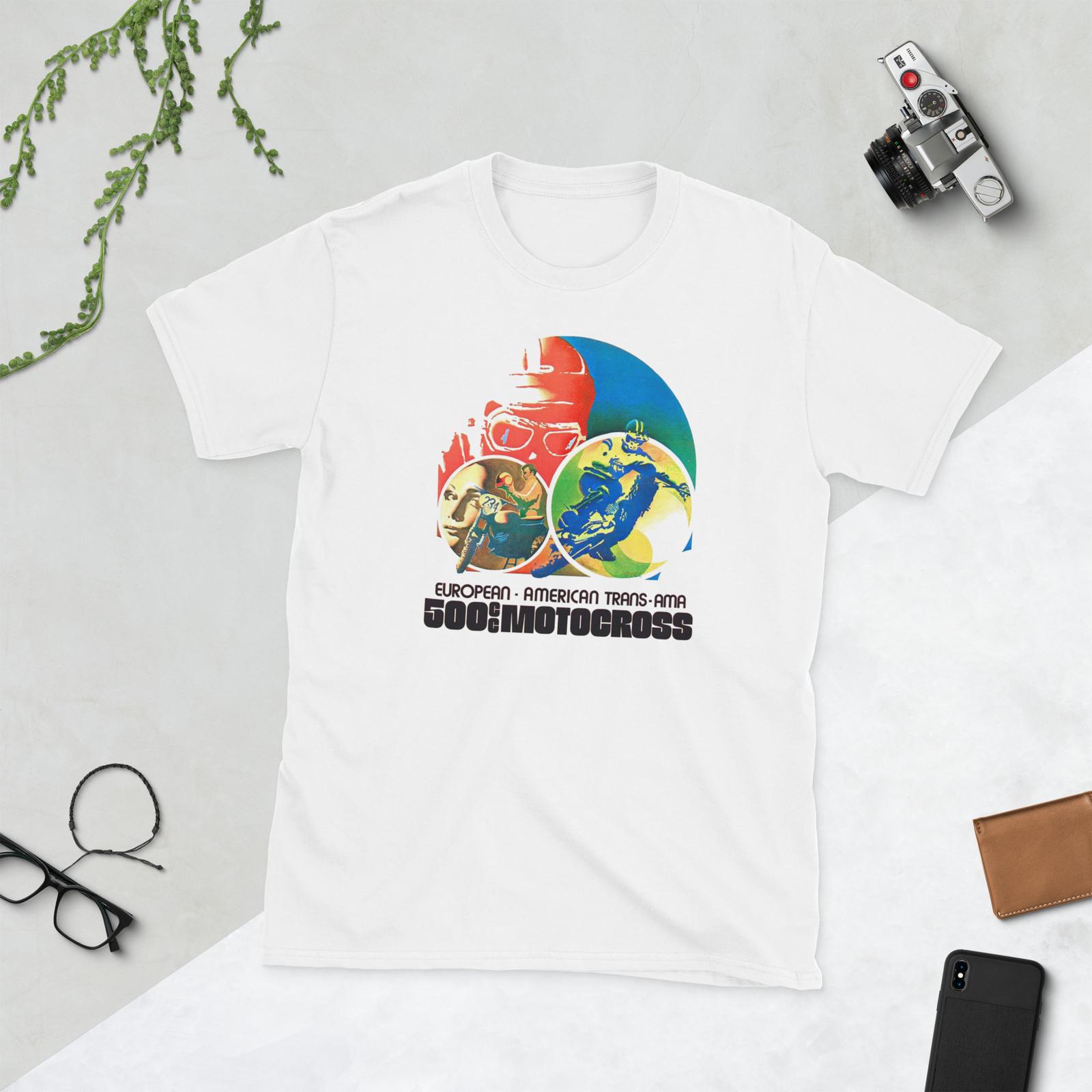 1972 Trans-AMA Motocross Series Vintage Advertising T-Shirt Mens Womens Tees Top S