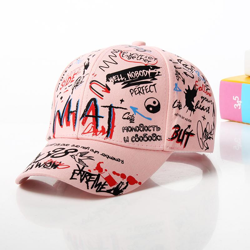 Fashion cotton Graffiti boy girl Baseball caps Children Printed snapback hat Kids Popular hip hop hat Cap hot sell