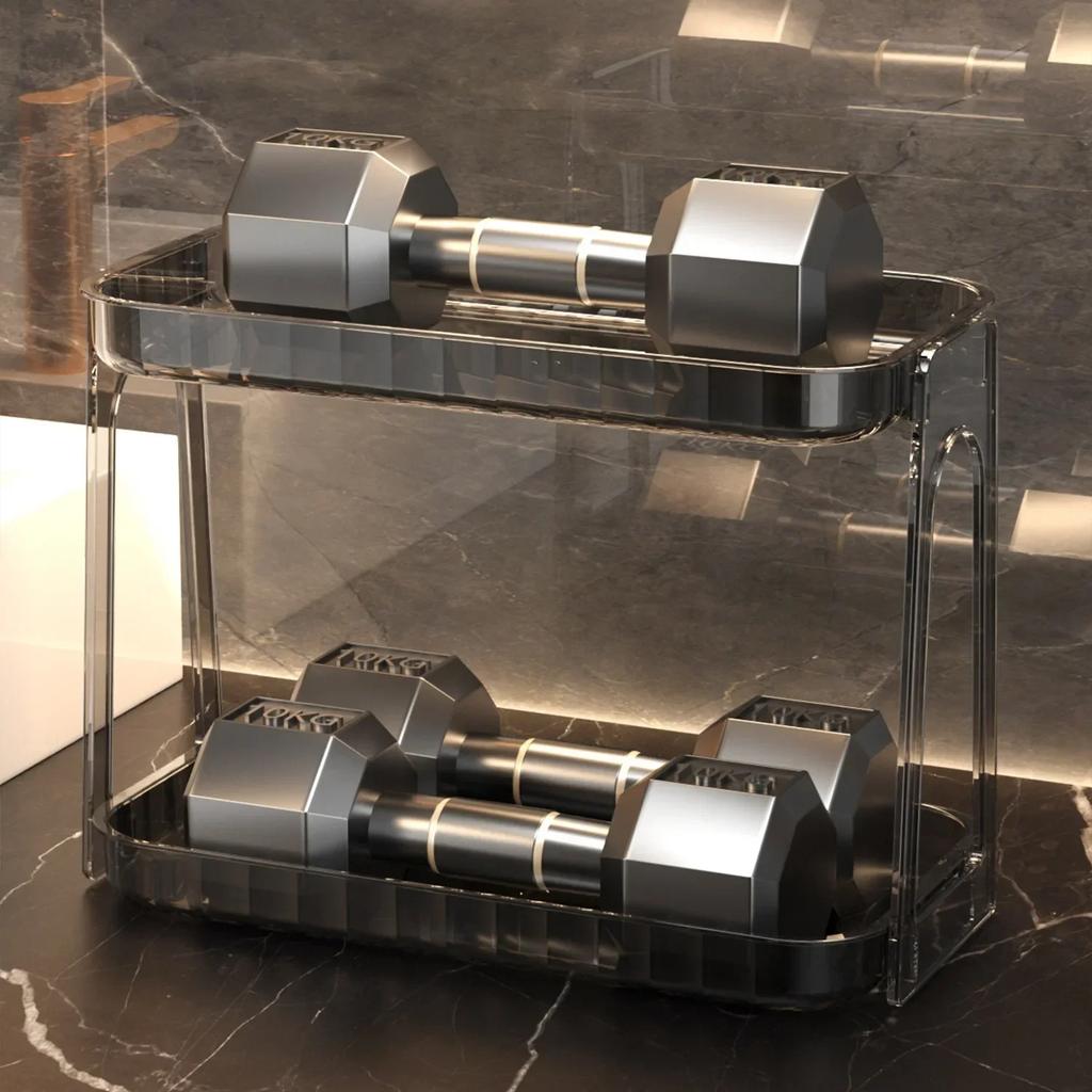 Bathroom Makeup Organizer Large Capacity Cosmetic Organizer Transparent 2 Layers Make Up Organizer Rack