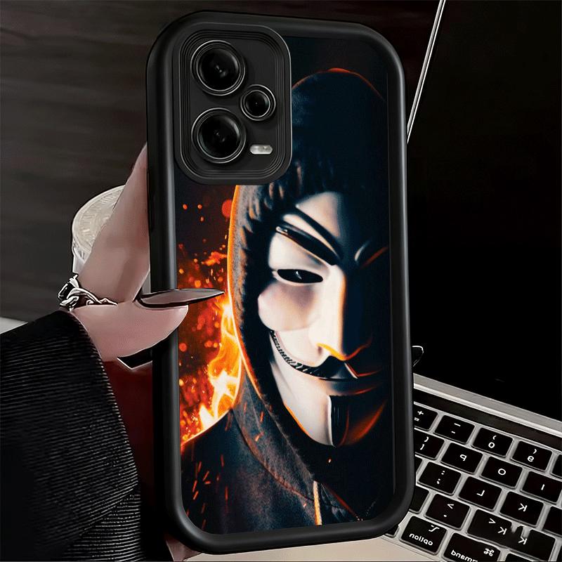 Phone Case for Xiaomi Redmi Note 15 14 13 Pro Plus Anonymous V Mask Shell 12S 11 11S 11T 5G 14S Soft Silicone Funda