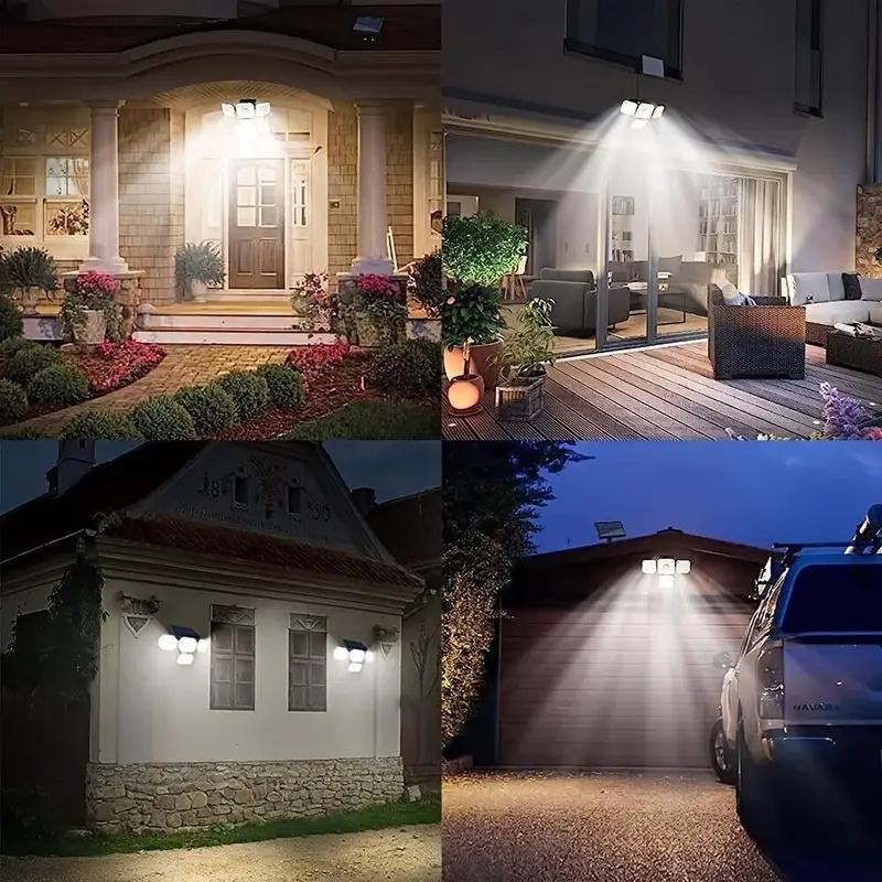 333LED Solar Powered Outdoor Light Motion Sensor with Remote Security Street Lamp Adjustable Waterproof Garage Garden Patio