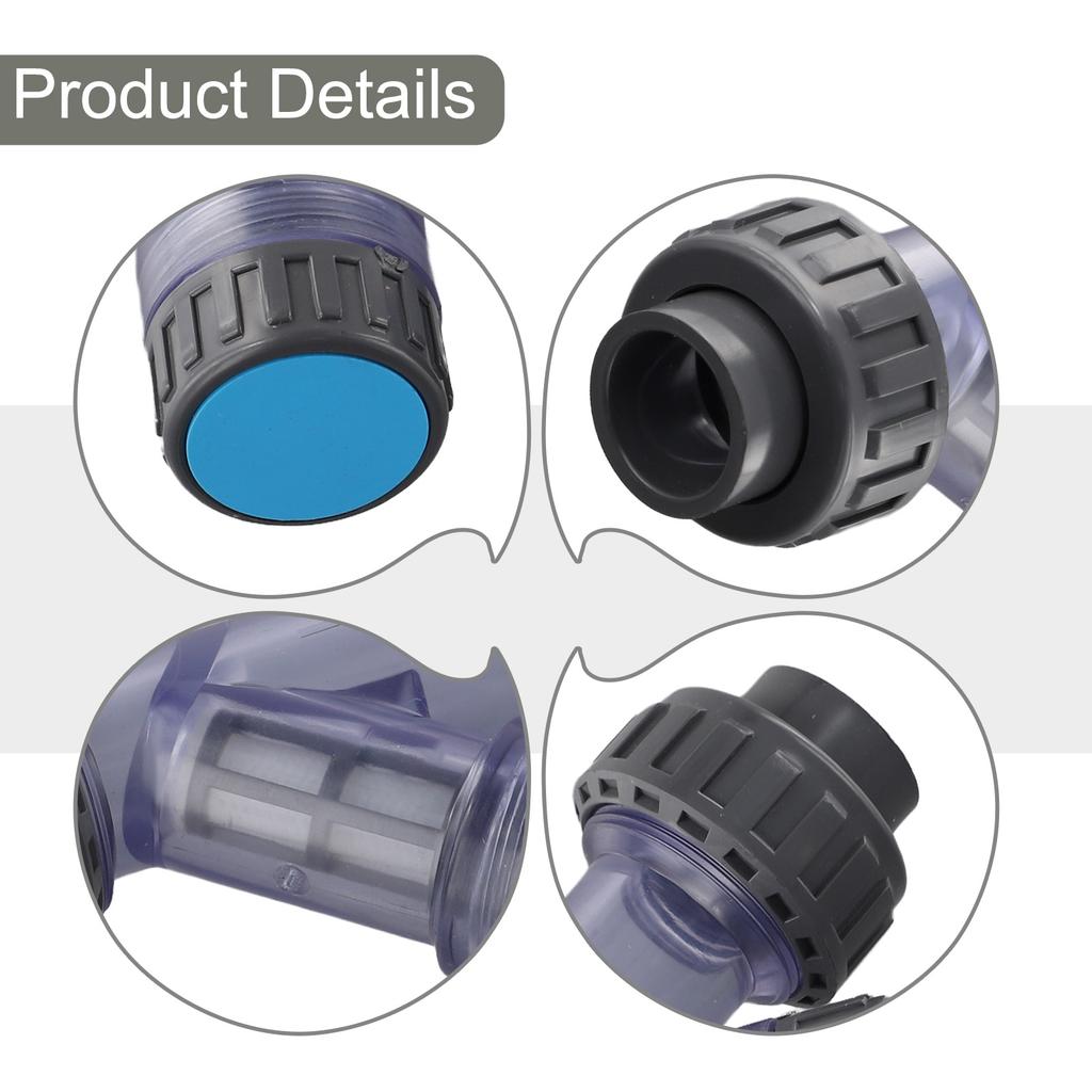 Filtro a Y Trasparente in PVC da 20 63 mm Filtro a Y Manutenzione Acquario Come Mostrato in Figura Rimuove Impurità e Detriti