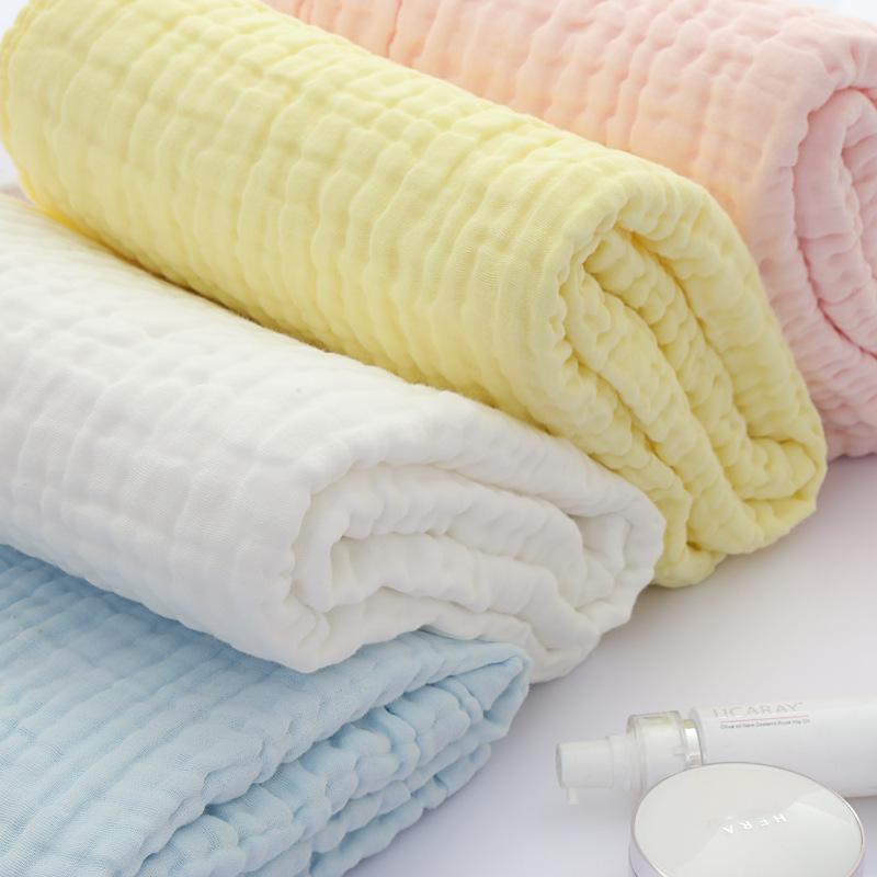 Six-Layer Gauze Children's Quilt: Soft, Solid Color Baby Blanket and Newborn Bath Wrap