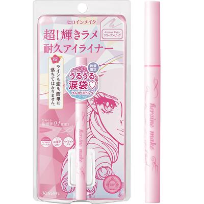 Heroine Make Prime Liquid Eyeliner Rich Jewel 09 Glitzer Eyeliner Pinselspitze Pinsel (Gefrorenes Rosa) 0,5 ml 0,1 mm Ultrafein