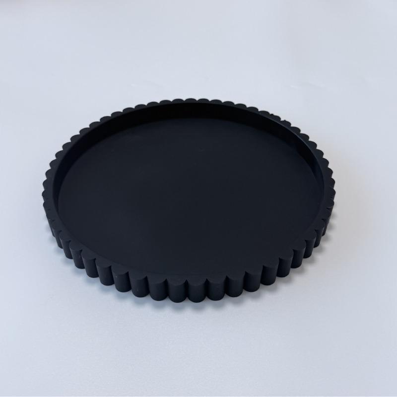 Multi-Functional Silicone Round Tray - Lace Marble Pattern Storage Box, No-Drill Countertop Holder for Bathroom, Vanity & Desk