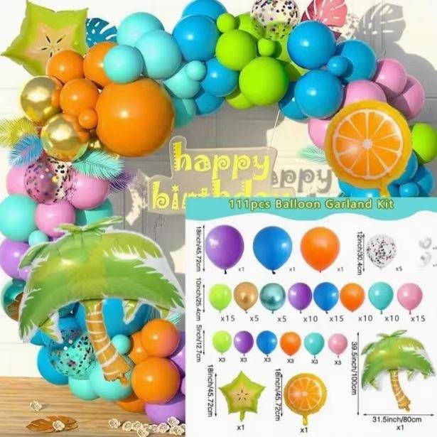 Tropical Balloon Arch Kit Carnival Theme Decoration Birthday Wedding Party Arrangement Kit