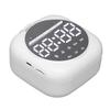 P12 Bluetooth Clock Speaker Wireless LED Mirror Portable Dual Alarm Clock Bass SpeakerWhite