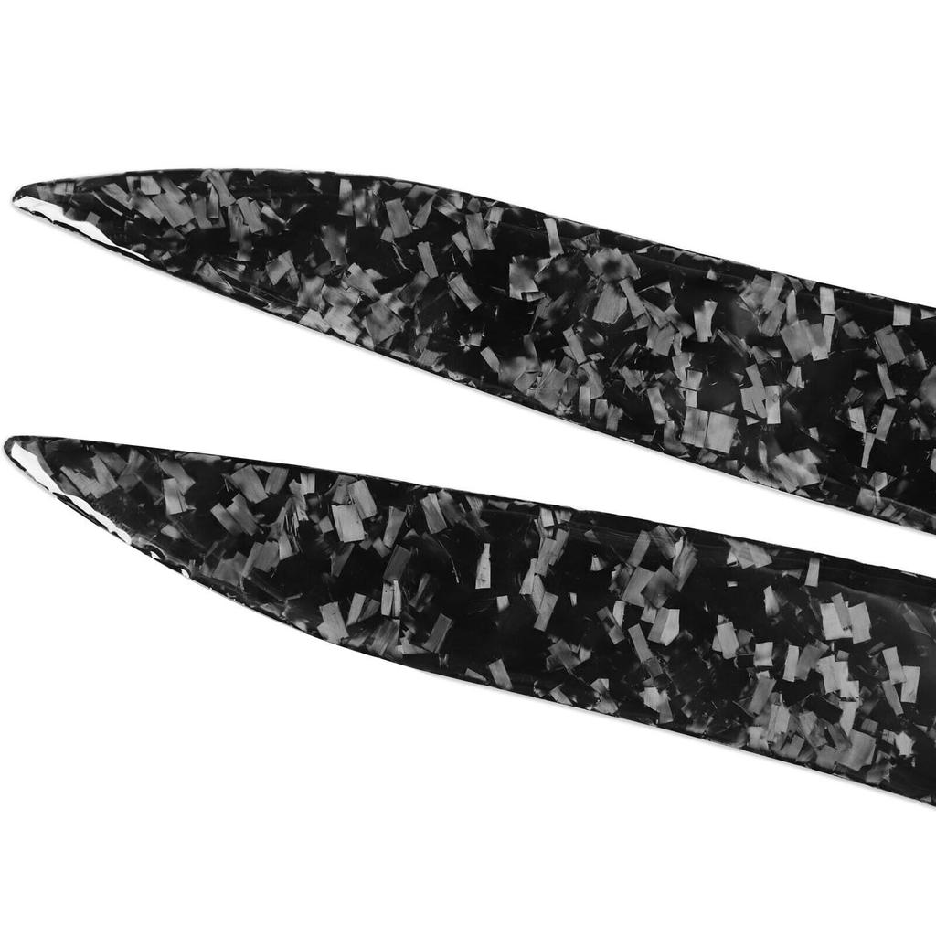 1 Pair Forged Pattern Headlight Eyebrow Eyelid Cover For BMW 5 Series F10 10-13