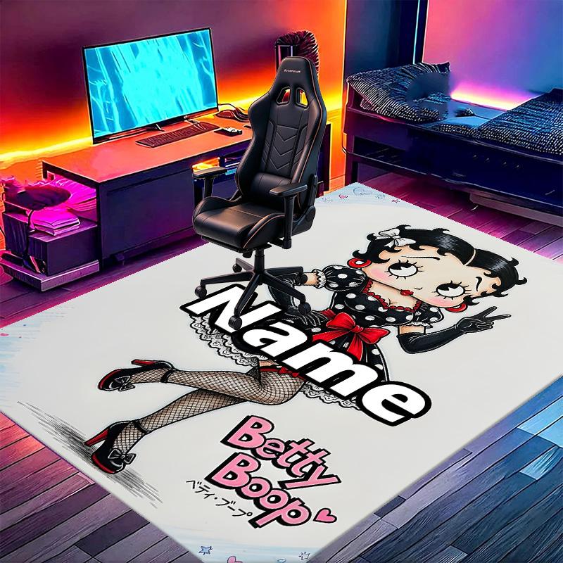 Custom Name Personalized Betty Boop Print Carpet, Versatile Home Decor Rug, for Playroom, Apartment, Balcony, Entryway, Hallway Gift