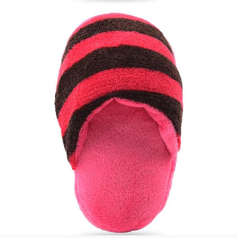 Pet Toys Squeaker Plush Slipper Shaped Puppy Dog Sound Chew Play Toys for Dog Cats Funny Dog Products Outdoor Training Toy