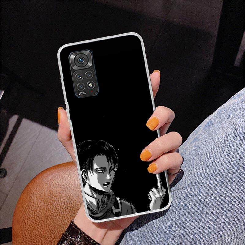Attack Levi Phone Case For Xiaomi Redmi Note 15 14 13 12S 12 11 Pro Plus 14S 11S 11E 10 10S 11T 5G Personalized Cover Redmi Note