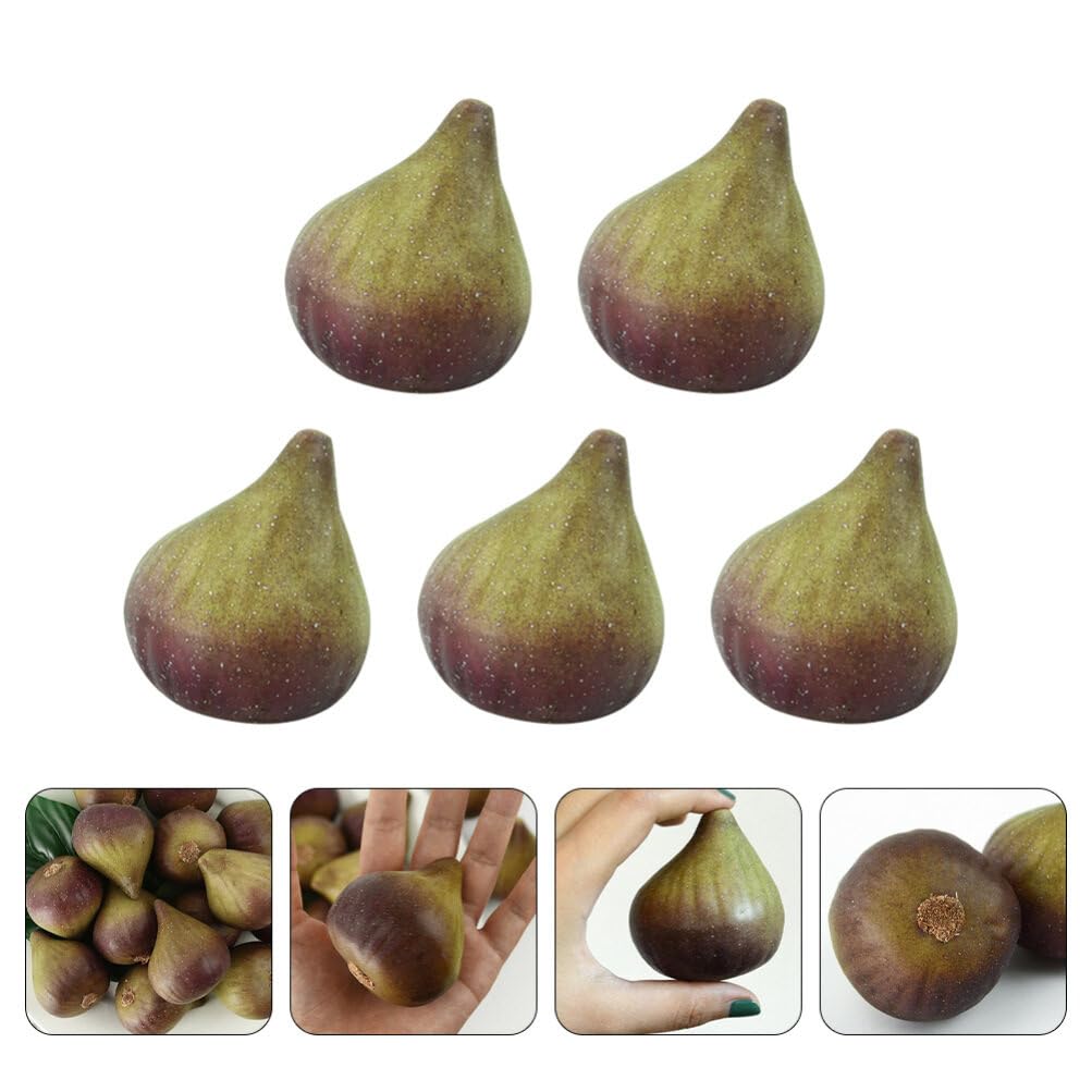 TOYMYTOY Set of Simulation Fig Fruit Lightweight and Compact Display Figurines for Home and Store Decor 5-Piece Models,