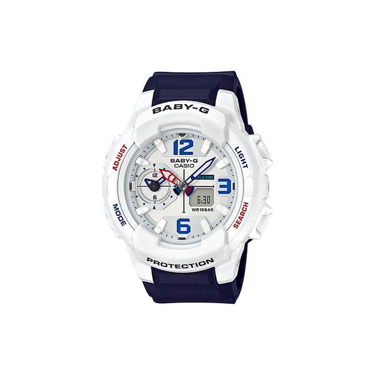 

Женские часы CASIO BABY-G Белые BGA-230SC-7B BGA-230SC-7B White Dial Blue Strap