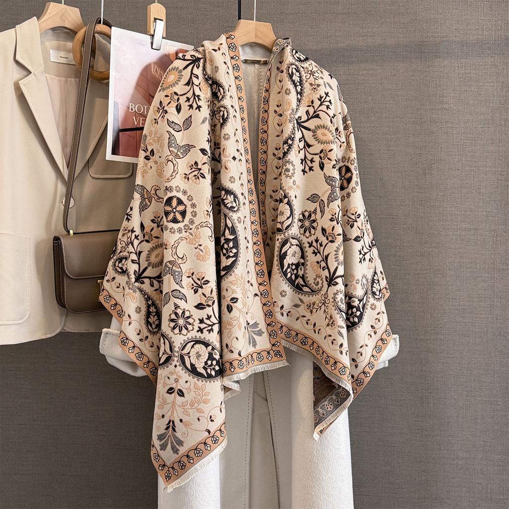 Cashew Flowers Pattern Cashmere Scarf Women Design Warm Pashmina Blanket Scarves Female Shawl Thick Foulard Bufanda