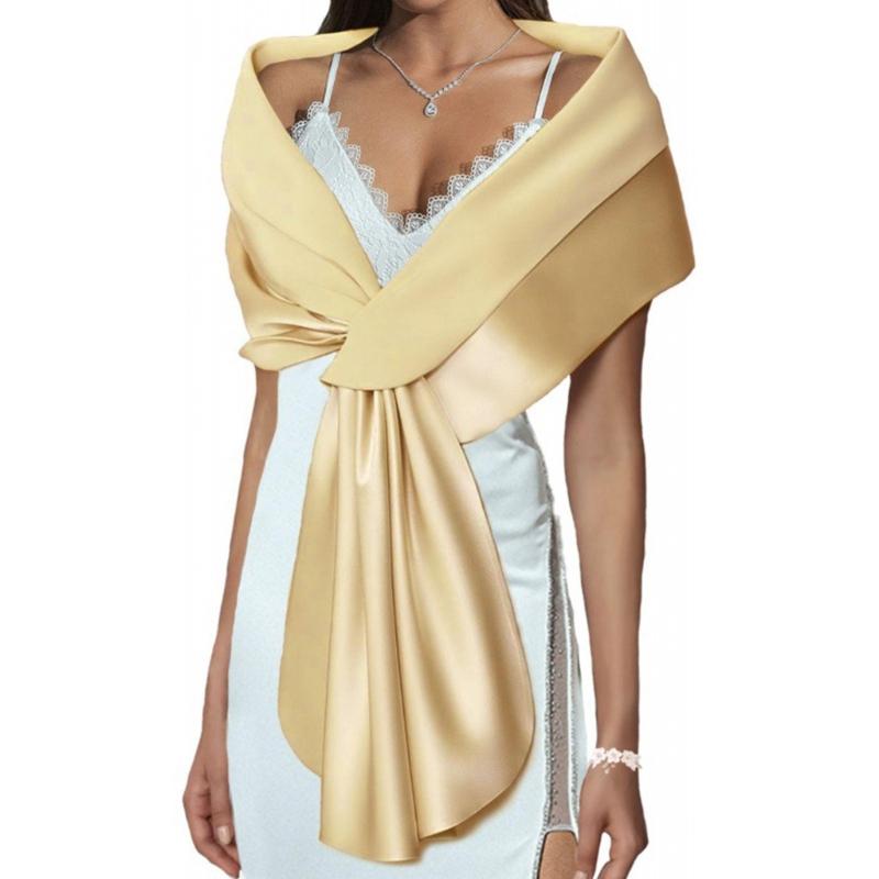 Luxuriöse Hochzeit Seidengefüttertes Inneres Bequemer Wiederverwendbarer Faltbarer Schal für Besondere Anlässe