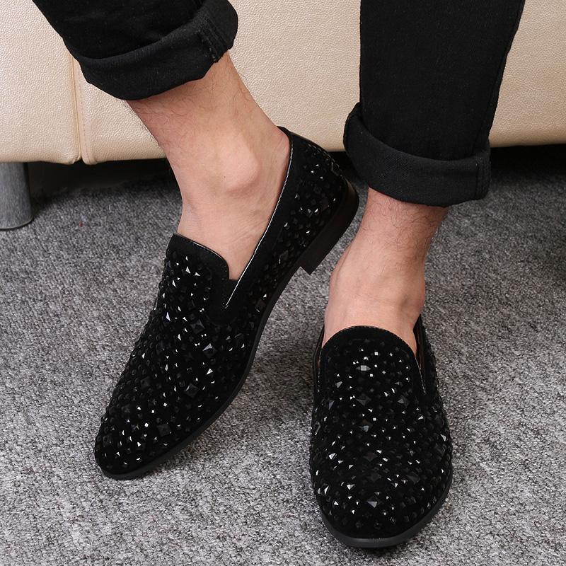 Fashion Fashion Flats Punk Style Mens Loafers Design Male Casual Coiffeur Shoes Soft Moccasins Street Style Men Slip on Dress Footwear