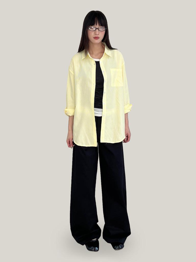 Yuyi Spring 2026 Women's American Style Wide-Leg Casual Pants with Single Pocket