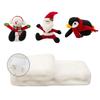 3pcs LED Plush Plush Decoration Set Festive Theme Christmas Banister Ornament  Room Decoration