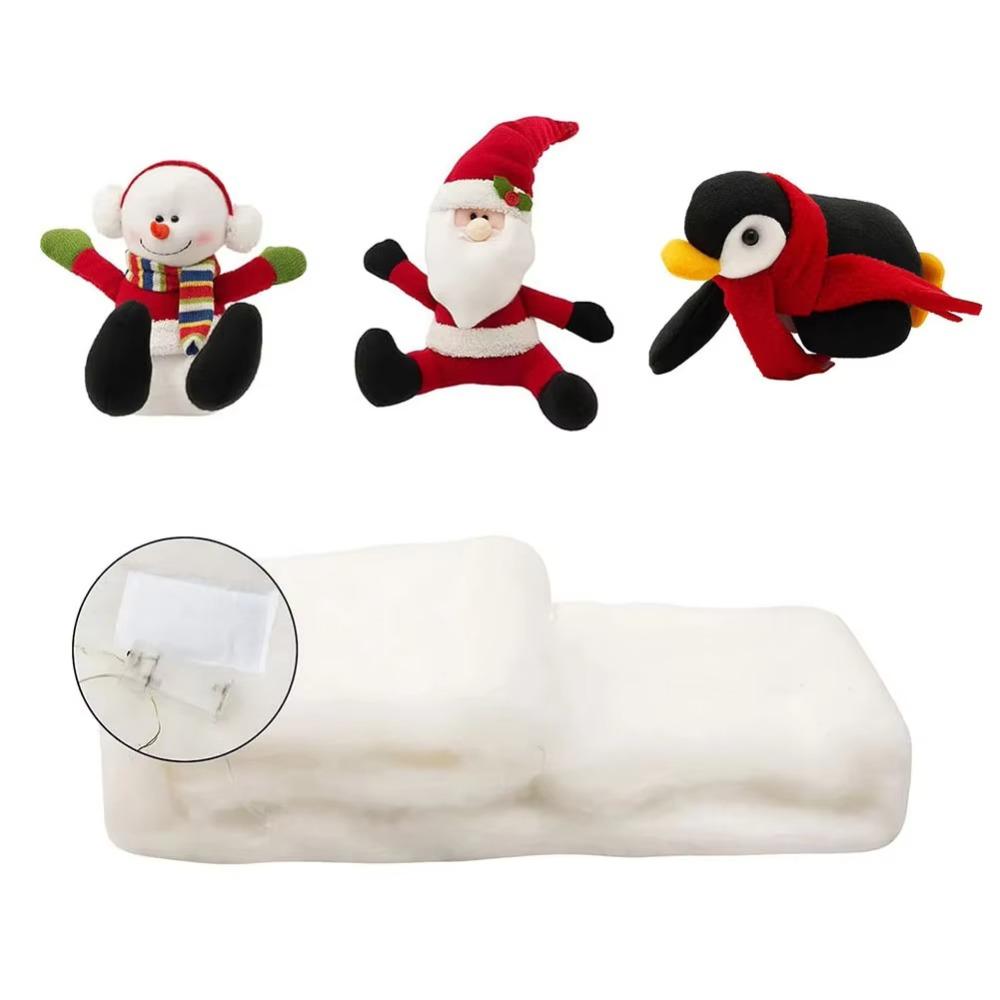 3pcs LED Plush Plush Decoration Set Festive Theme Christmas Banister Ornament  Room Decoration