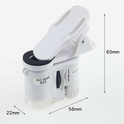 Magnifying Glass with Light, 60X Portable Magnifying Glass Illuminated Magnifying Glass with LED Light for Biological Research, Jewelry Inspection, Co