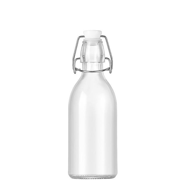 Multi-functional Thickened Transparent Glass Snap-on Bottle for Homebrewed Fruit Wine & Beverages