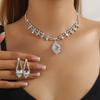 Elegant Crystal Necklace & Earrings Set for Weddings and Banquets